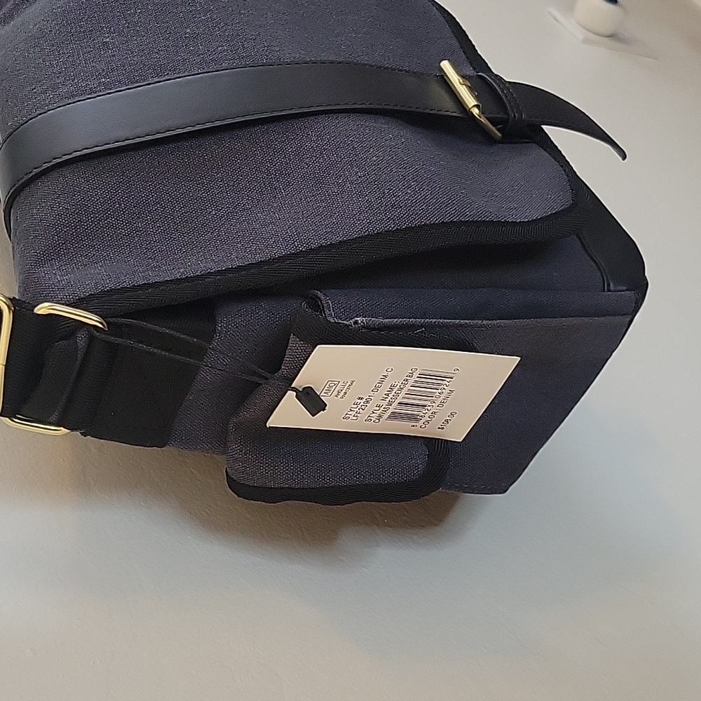 NWT Men's London Fog Canvas Messenger Bag - Picture 4 of 10